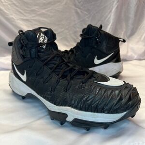 Nike Force Savage Elite TD Football Cleats Black White 923306-010 Mens Size 13